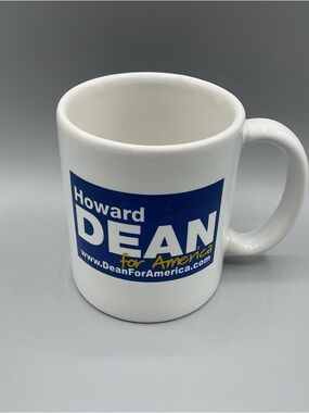 2004 Howard Dean for America Presidential Campaign Coffee Mug Vermont RARE